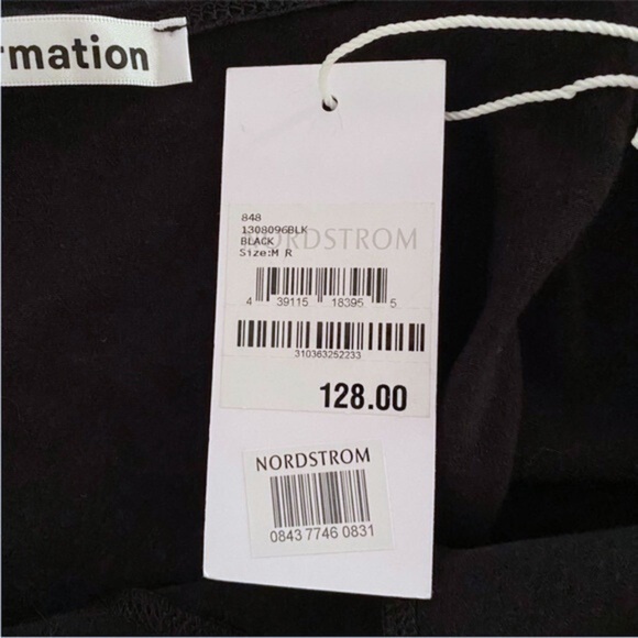 NEW Reformation Braun Dress Black Medium - Picture 13 of 15